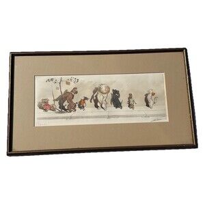Boris O'Klein "L'étourdie!" Hand Colored Etching "Dirty Dogs of Paris" Series